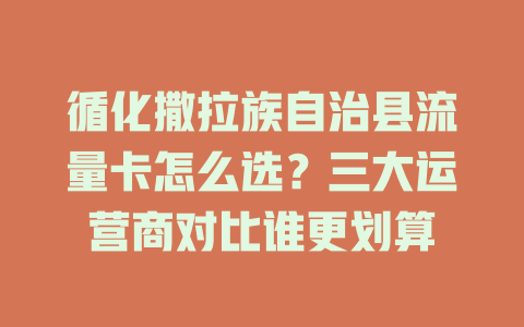 循化撒拉族自治县流量卡怎么选？三大运营商对比谁更划算