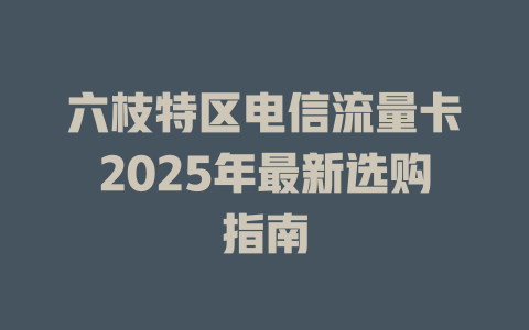 六枝特区电信流量卡2025年最新选购指南
