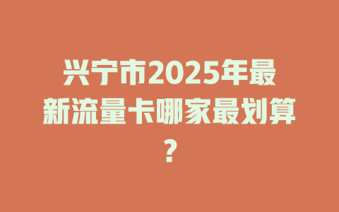 兴宁市2025年最新流量卡哪家最划算？