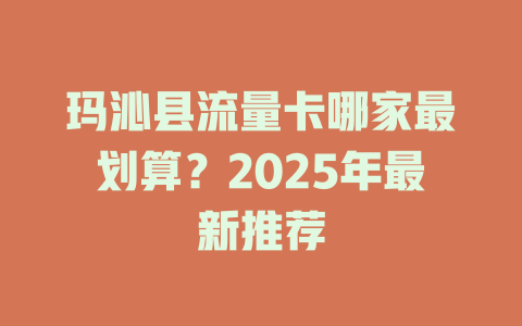 玛沁县流量卡哪家最划算？2025年最新推荐