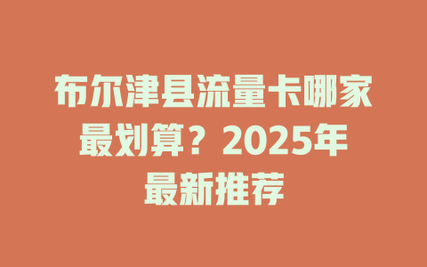 布尔津县流量卡哪家最划算？2025年最新推荐