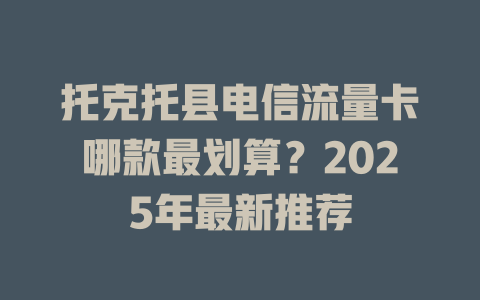 托克托县电信流量卡哪款最划算？2025年最新推荐