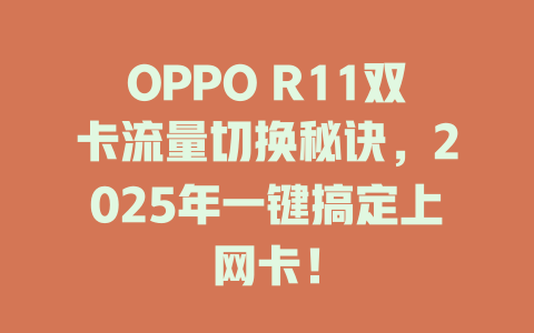OPPO R11双卡流量切换秘诀，2025年一键搞定上网卡！