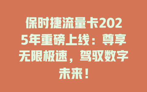 保时捷流量卡2025年重磅上线：尊享无限极速，驾驭数字未来！