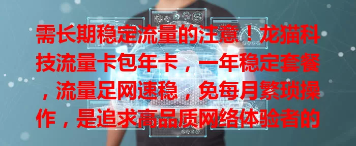 需长期稳定流量的注意！龙猫科技流量卡包年卡，一年稳定套餐，流量足网速稳，免每月繁琐操作，是追求高品质网络体验者的省心之选
