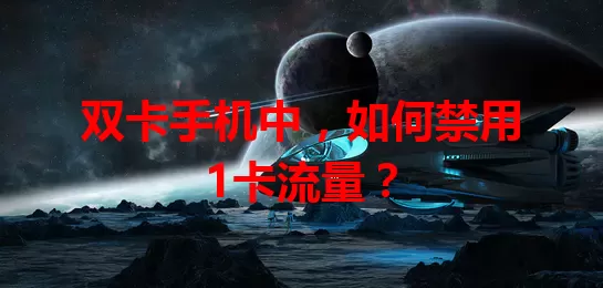 双卡手机中，如何禁用1卡流量？