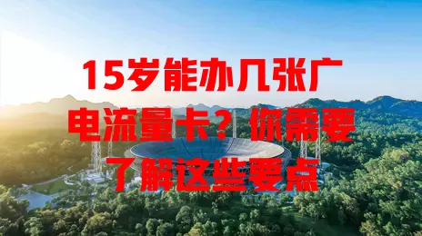 15岁能办几张广电流量卡？你需要了解这些要点