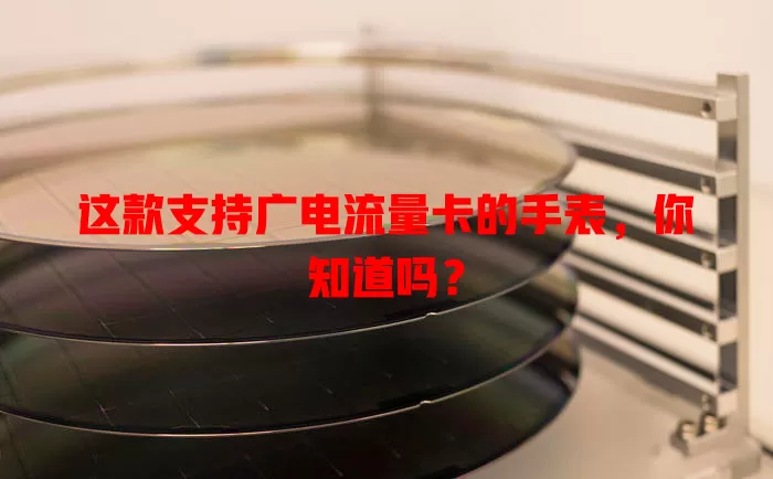 这款支持广电流量卡的手表，你知道吗？
