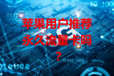苹果用户推荐永久流量卡吗？