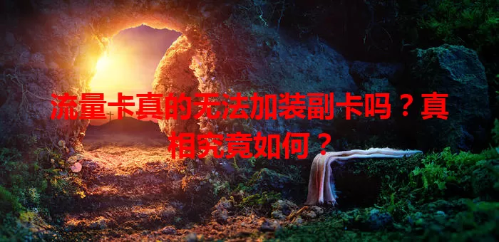 流量卡真的无法加装副卡吗？真相究竟如何？