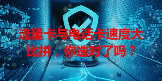 流量卡与电话卡速度大比拼，你选对了吗？