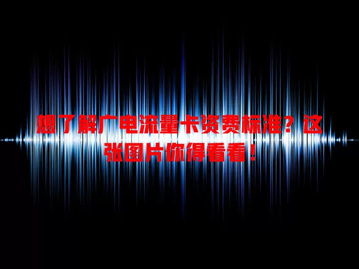 想了解广电流量卡资费标准？这张图片你得看看！