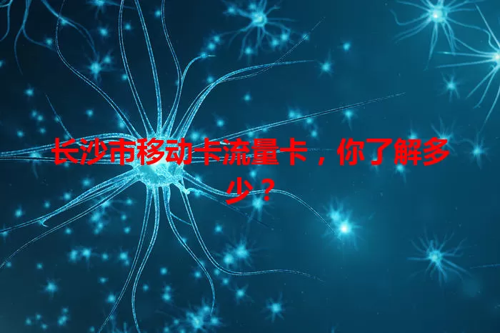 长沙市移动卡流量卡，你了解多少？