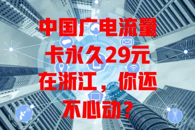 中国广电流量卡永久29元在浙江，你还不心动？