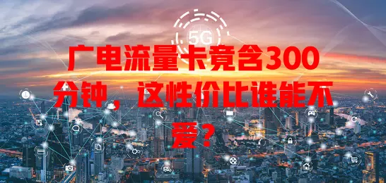 广电流量卡竟含300分钟，这性价比谁能不爱？