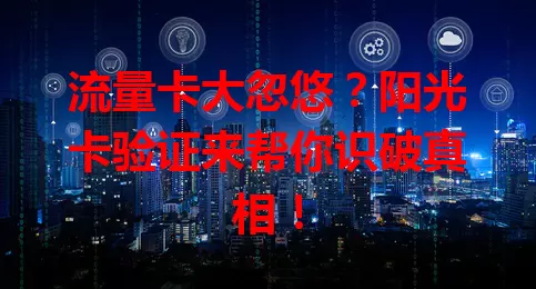 流量卡大忽悠？阳光卡验证来帮你识破真相！