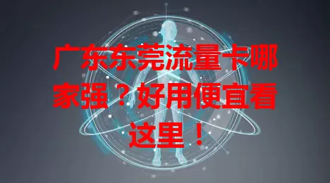 广东东莞流量卡哪家强？好用便宜看这里！