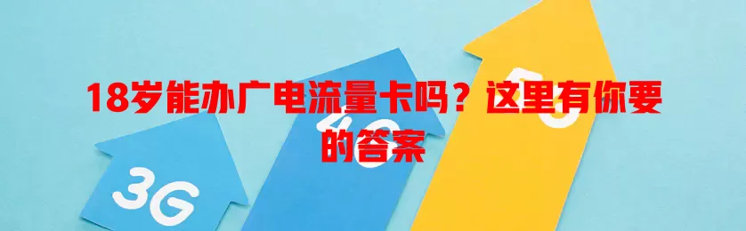 18岁能办广电流量卡吗？这里有你要的答案
