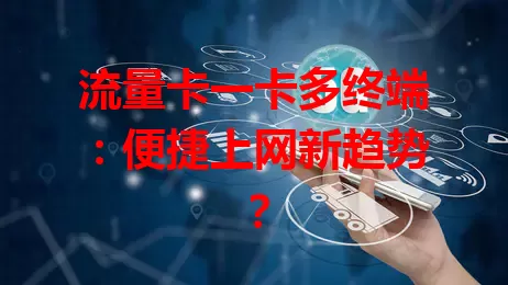 流量卡一卡多终端：便捷上网新趋势？