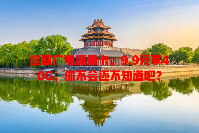 这款广电流量卡，9.9元享40G，你不会还不知道吧？