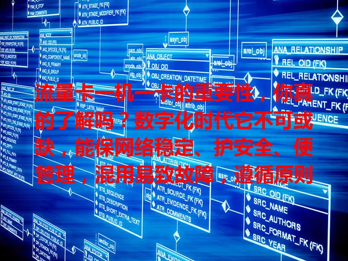 流量卡一机一卡的重要性，你真的了解吗？数字化时代它不可或缺，能保网络稳定、护安全、便管理，混用易致故障，遵循原则让网络之旅更顺畅