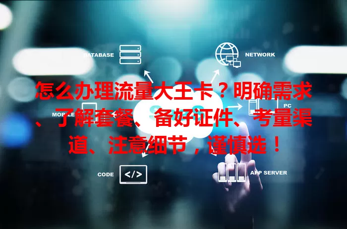 怎么办理流量大王卡？明确需求、了解套餐、备好证件、考量渠道、注意细节，谨慎选！