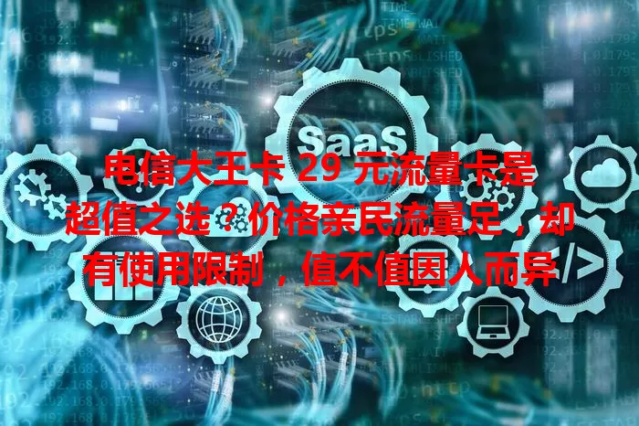 电信大王卡 29 元流量卡是超值之选？价格亲民流量足，却有使用限制，值不值因人而异