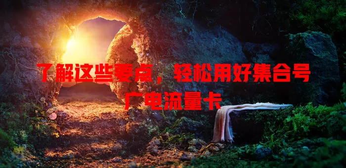 了解这些要点，轻松用好集合号广电流量卡