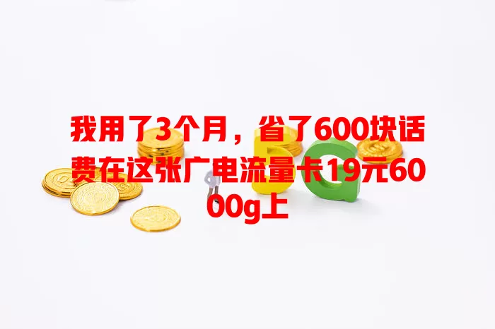 我用了3个月，省了600块话费在这张广电流量卡19元6000g上