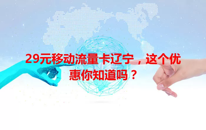 29元移动流量卡辽宁，这个优惠你知道吗？