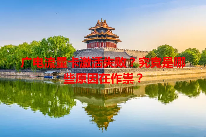 广电流量卡激活失败？究竟是哪些原因在作祟？