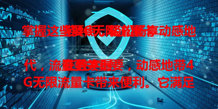 掌握这些要点，轻松畅享动感地带4G无限流量卡

在数字时代，流量至关重要，动感地带4G无限流量卡带来便利。它满足大量流量需求，4G网速出色，套餐设置合理，是移动上网用户的不错之选。使用时留意合理用流及套餐权益费用，畅享便利让网络生活更轻松。