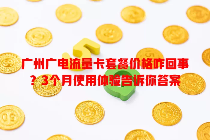 广州广电流量卡套餐价格咋回事？3个月使用体验告诉你答案
