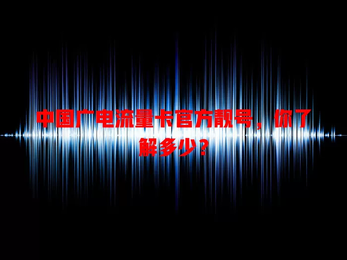中国广电流量卡官方靓号，你了解多少？