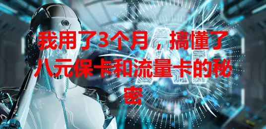 我用了3个月，搞懂了八元保卡和流量卡的秘密