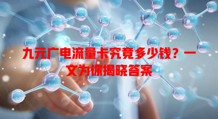 九元广电流量卡究竟多少钱？一文为你揭晓答案