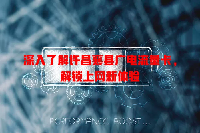 深入了解许昌襄县广电流量卡，解锁上网新体验