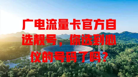 广电流量卡官方自选靓号，你选到心仪的号码了吗？