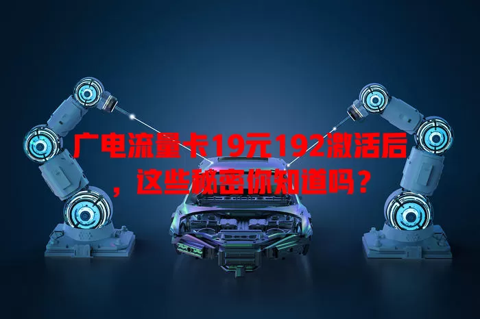 广电流量卡19元192激活后，这些秘密你知道吗？