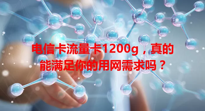 电信卡流量卡1200g，真的能满足你的用网需求吗？
