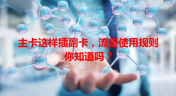 主卡这样插副卡，流量使用规则你知道吗？