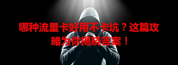 哪种流量卡好用不卡坑？这篇攻略为你揭晓答案！