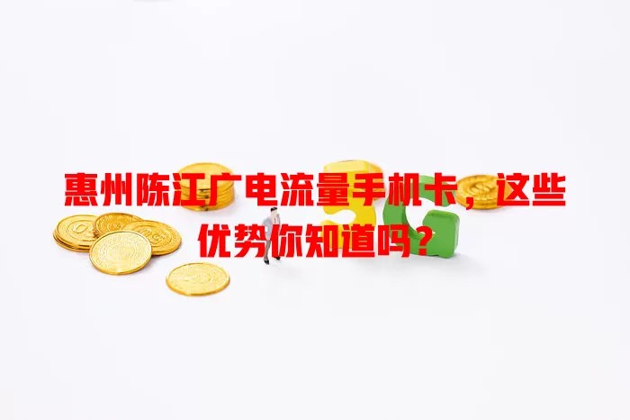 惠州陈江广电流量手机卡，这些优势你知道吗？