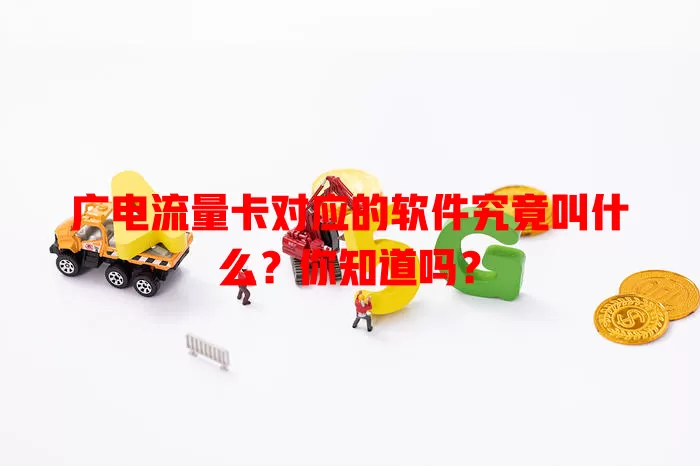 广电流量卡对应的软件究竟叫什么？你知道吗？