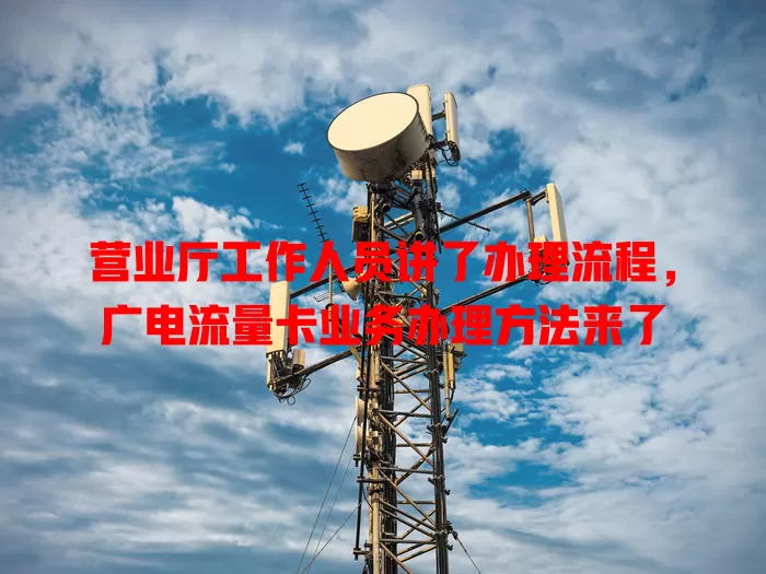 营业厅工作人员讲了办理流程，广电流量卡业务办理方法来了