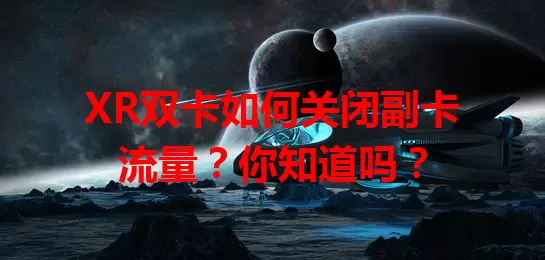 XR双卡如何关闭副卡流量？你知道吗？
