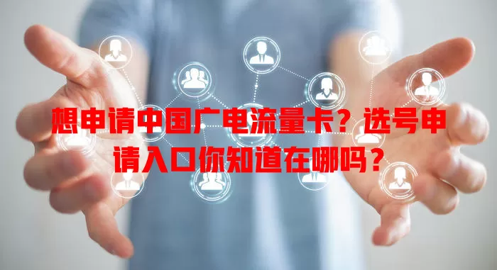 想申请中国广电流量卡？选号申请入口你知道在哪吗？