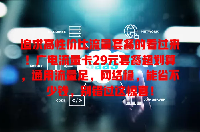 追求高性价比流量套餐的看过来！广电流量卡29元套餐超划算，通用流量足，网络稳，能省不少钱，别错过这惊喜！