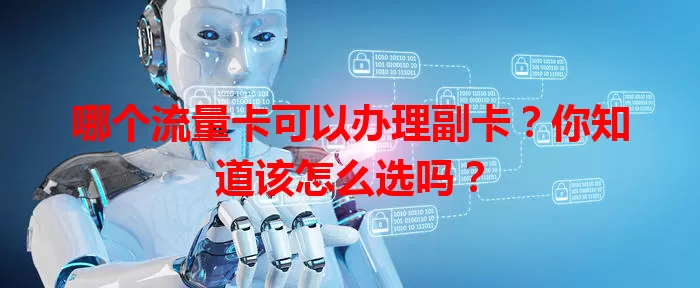 哪个流量卡可以办理副卡？你知道该怎么选吗？
