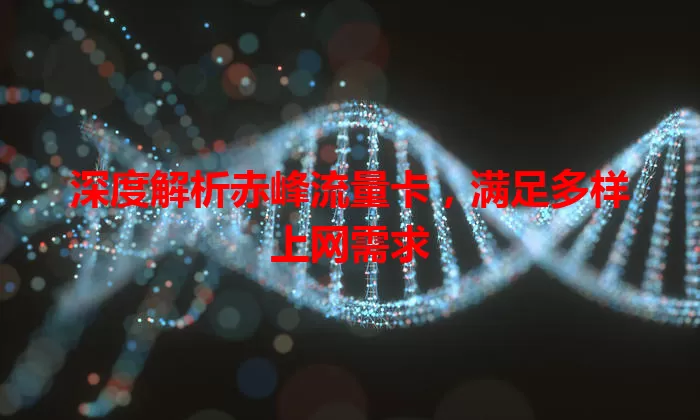 深度解析赤峰流量卡，满足多样上网需求